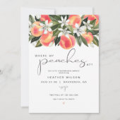 SAVANNAH Waar mijn perziken bij Bachelorette Kaart (Voorkant)