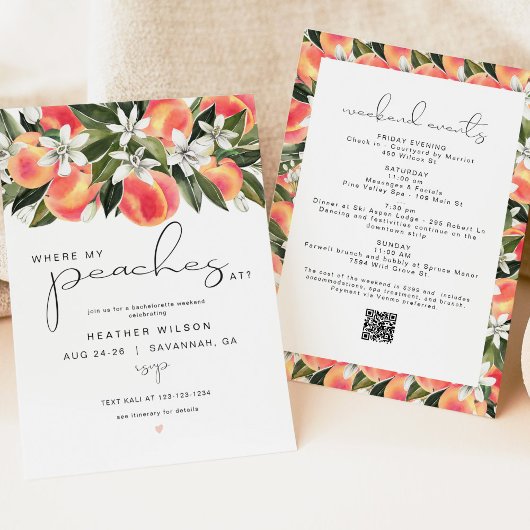 SAVANNAH Waar mijn perziken bij Bachelorette Kaart