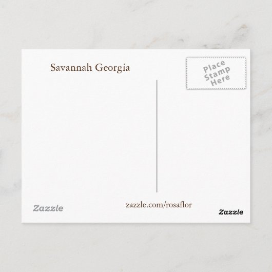 Savannah Wall Briefkaart (Achterkant)