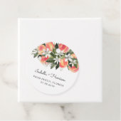 Savannah - Watercolor Perziken Favor Tag Bedankjes Labels (In situ)