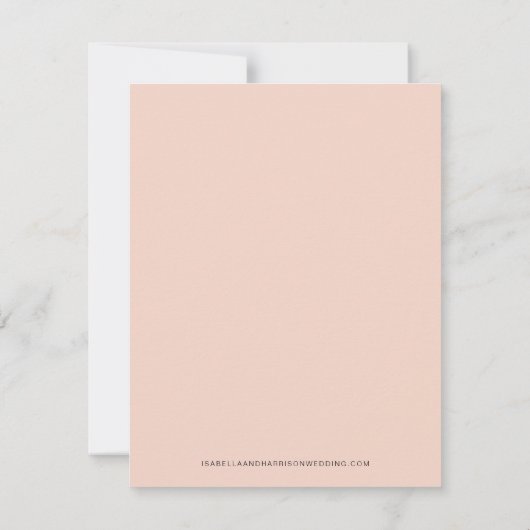 Savannah - Waterverf Peach Floral Save Date Kaart (Achterkant)