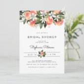 Savannah - Waterverf Peach Floral Vrijgezellenfees Kaart (Staand voorkant)