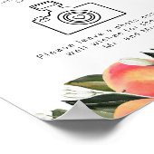 SAVANNAH Waterverf Peach Photo Guestbook Sign. Poster (Hoek)