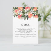 Savannah - Waterverf Perzik Witte Bloemen Behuizin Kaart (Staand voorkant)