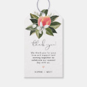 SAVANNAH Waterverf Perziken Fruit Bedankt Cadeaulabel (Voorkant)