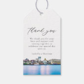 SAVANNAH Waterverf Skyline Dank U Favor Cadeaulabel (Voorkant)