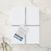 SAVANNAH Waterverf Skyline Dank U Favor Cadeaulabel (Met Touw)