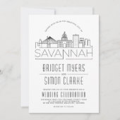 Savannah Wedding | Veldlijnuitnodiging voor styliz Kaart (Voorkant)