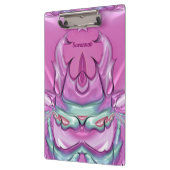 SAVANNAH ~ WOW! VREEMD! Roze Grijs Wit en Cerise Klembord (Links)