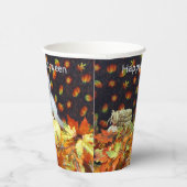 Savannah's Herfst / Autumn / Halloween Cat Party Papieren Bekers (Rechts)