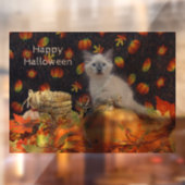 Savannah's Herfst / Autumn / Halloween Cat Party Raamsticker (Vel 2)