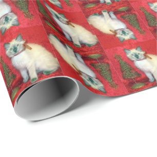 Savannah's kerstboom 1 - Kat / Kitten Cadeaupapier