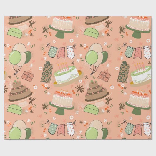 Savannah's verjaardag cadeaupapier (Vlak)