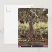 Savannah's Waving Girl beeldje schilderen Briefkaart (Voorkant / Achterkant)