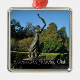 Savannah's Waving Girl Metalen Ornament