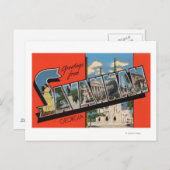 Savanne, Georgië - Grote Scènes 2 van de Brief Briefkaart (Voorkant / Achterkant)