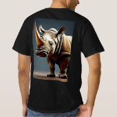 "Savanne Majesteit: gehoornde neushoorn" T-shirt (Achterkant)