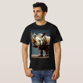 "Savanne Majesteit: gehoornde neushoorn" T-shirt (Voorkant volledig)