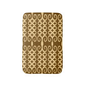 Savanne Mocha Modern Afrikaans Geometrisch Badmat (Voorkant Verticaal)
