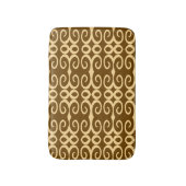 Savanne Mocha Moderne Afrikaanse Geometrisch Badmat (Voorkant Verticaal)