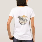 Savanne Stappen Zebra Familie T-shirt (Achterkant)