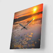 "Savanne Zonsondergang" Wandklok (Hoek)