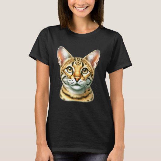 Savannekat Portret T-shirt (Voorkant)