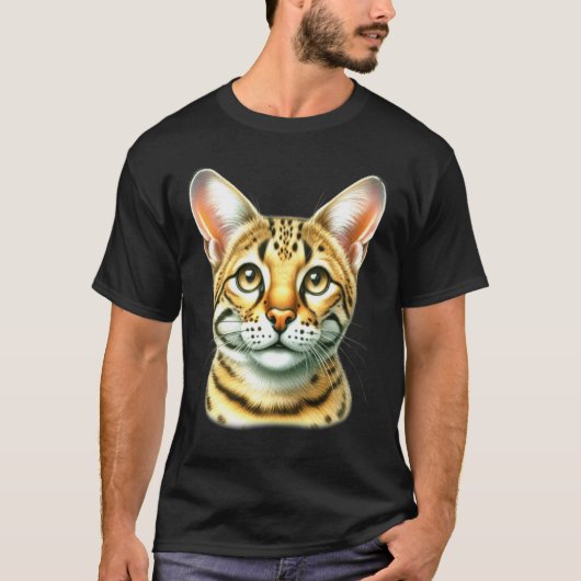 Savannekat Portret T-shirt (Voorkant)