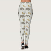 Savannen-Muster mit Löwen und Nashörnern Leggings (Achterkant)