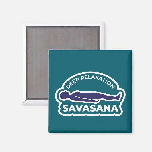 Savasana • Deep Relaxation Corpse Pose Yoga Magneet (Voorkant / Achterkant)