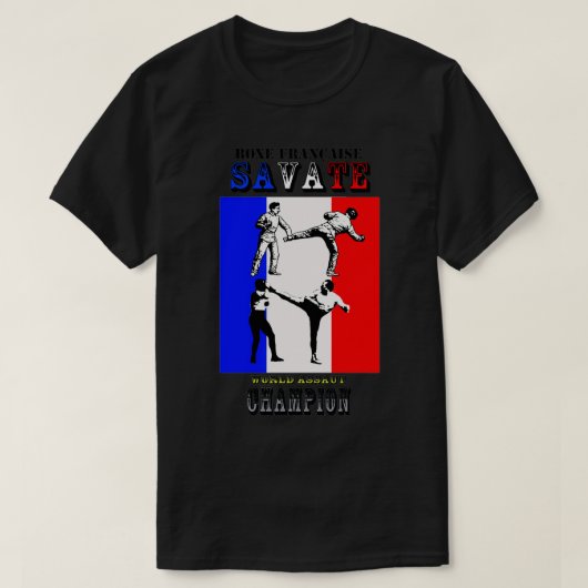 Savate Boxe Francaise French Kickboxing Assaut Wor T-shirt (Design voorkant)