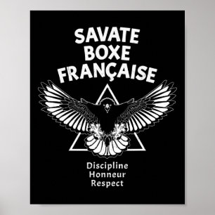 Savate Frans Kickboksen Adelaar Poster