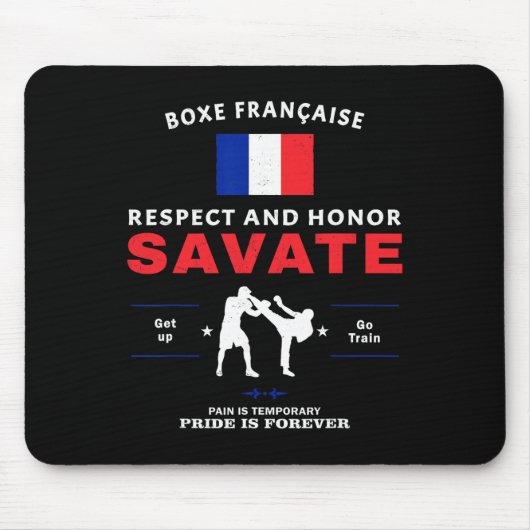 Savate Frans Kickboksen Savate Vechters Muismat (Voorkant)