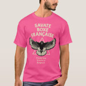 Savate Franse Kickboxing Eagle T-shirt (Voorkant)