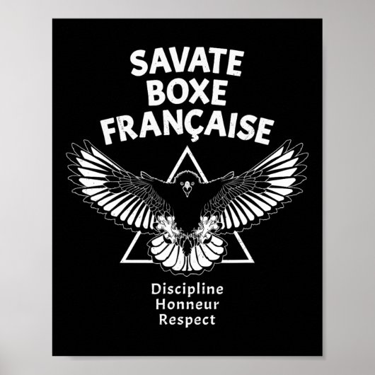 Savate French Kickboxing Eagle  Poster (Voorkant)
