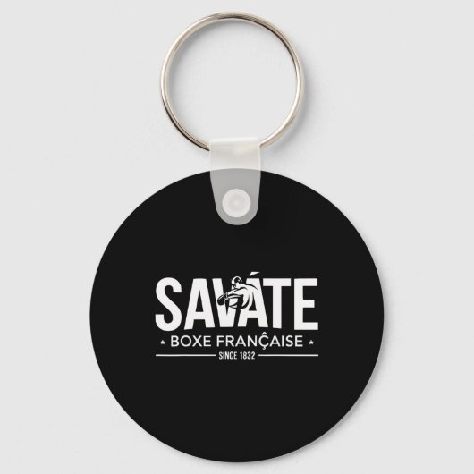 Savate-instructeur Franse Vechtkunst Kickboksen _ Sleutelhanger (Voorkant)