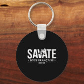 Savate-instructeur Franse Vechtkunst Kickboksen _ Sleutelhanger (Voorkant)