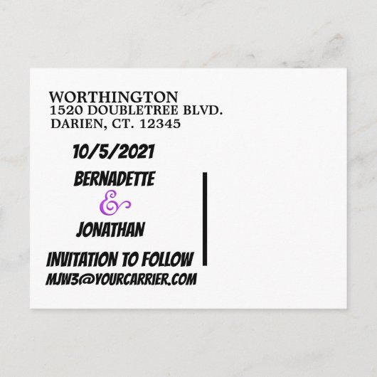 SAVD DE DATUM Ansichtkaart Briefkaart (Achterkant)