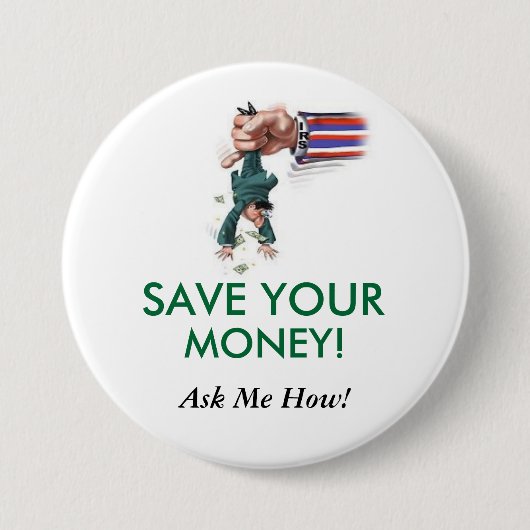 save100aweek.com ronde button 7,6 cm (Voorkant)