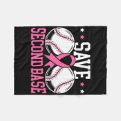 Save 2e Byse Bysebyll Speler Borstkanker Awaren Fleece Deken (Voorkant (Horizontaal))