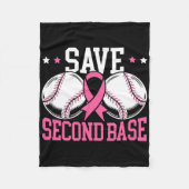 Save 2e Byse Bysebyll Speler Borstkanker Awaren Fleece Deken (Voorkant)