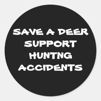 SAVE A DEERSUPPORT JACHTONGEVALLEN RONDE STICKER