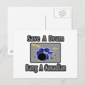Save a Drum...Bang een Canadees Briefkaart (Voorkant / Achterkant)