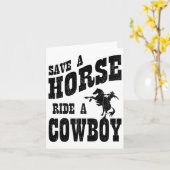 Save A Horse Ride A Cowboy - Kopiëren Kaart (Gele Bloem)