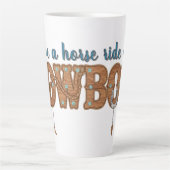 save a horse ride a cowboy  latte mok (Voorkant)