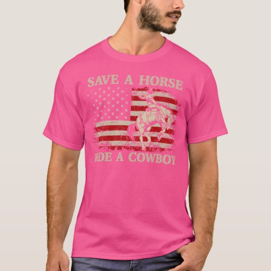 Save a Horse Ride A Koe Riding Horse US FL T-shirt (Voorkant)