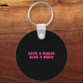Save A Horse Ride A Nerd Funny Quote  Sleutelhanger (Voorkant)