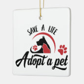 Save a Life Adopt a Pet  Keramisch Ornament (Links)