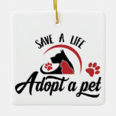 Save a Life Adopt a Pet  Keramisch Ornament (Voorkant)