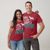 Save a Life adopteer een Hond redding Pittie Hond  T-shirt (Unisex)